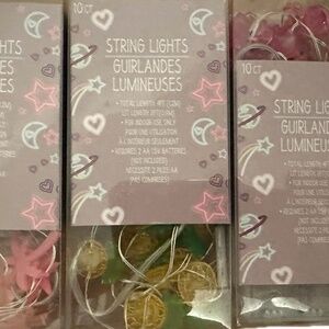 3 Sets: 1) Pineapple 1) Flamingo 1) PalmTree Hawaiian String Lights I Battery